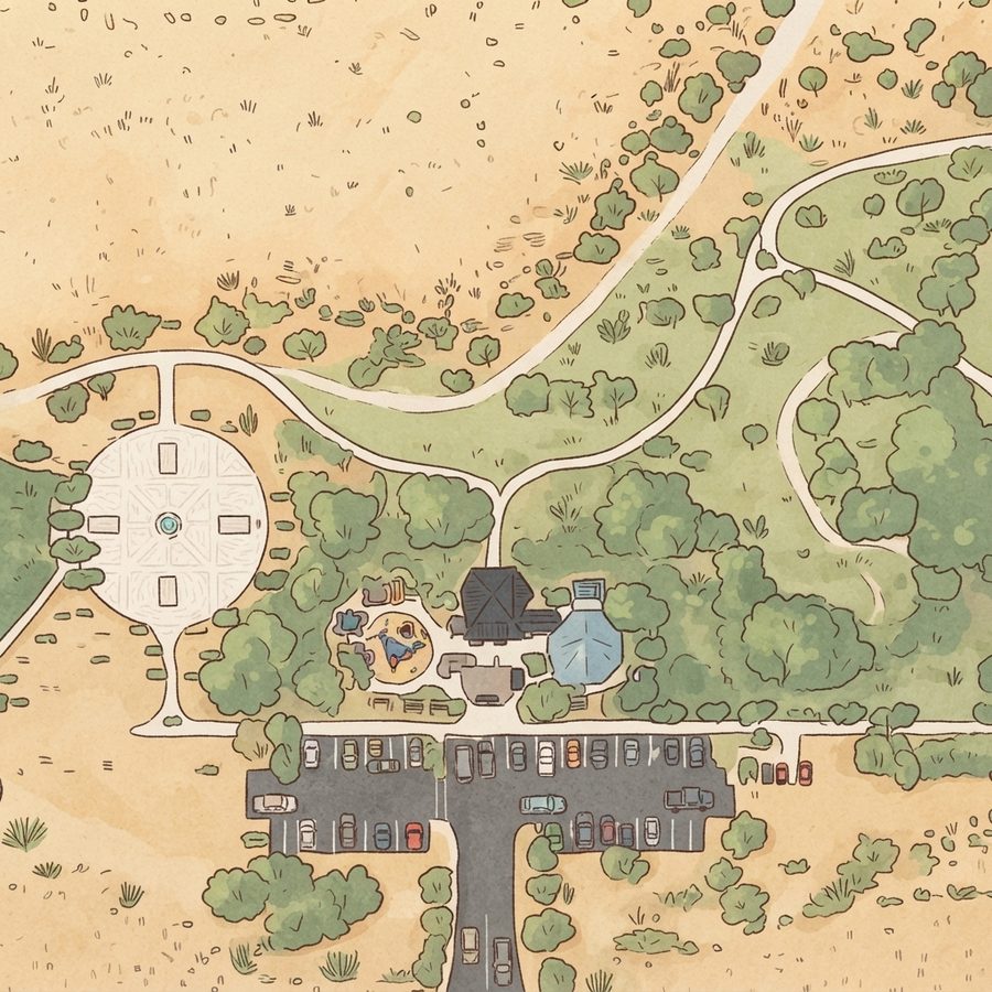 Illustrated map of Nathaniel Jones Park