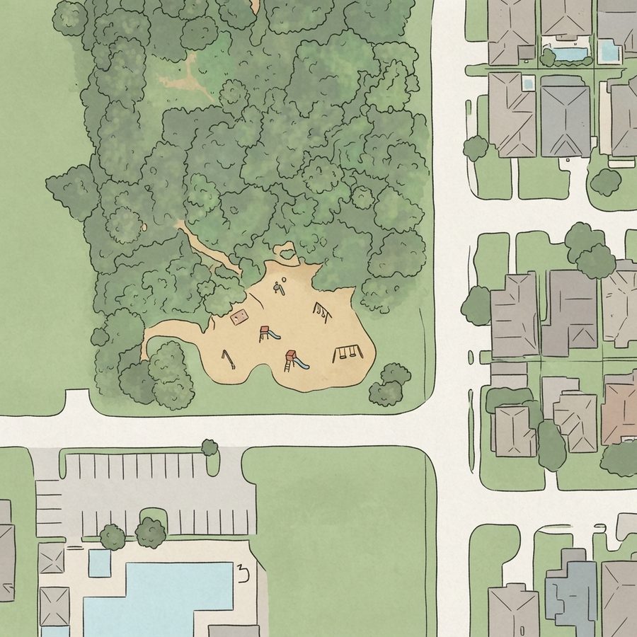 Illustrated map of Nature Discovery Center