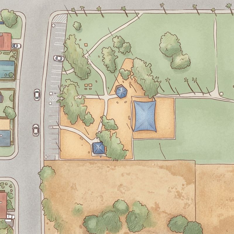 Illustrated map of Navarette Playground