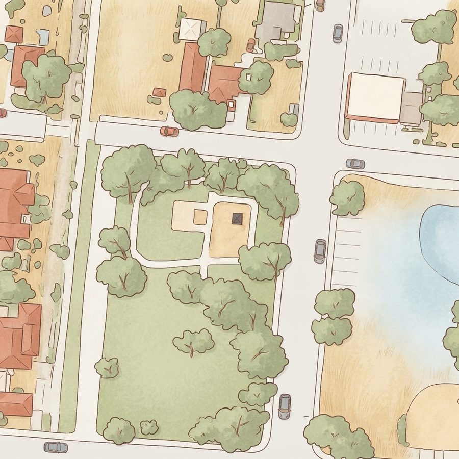 Illustrated map of Navarro Park