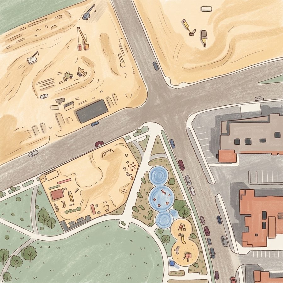 Illustrated map of Neighborhood Park