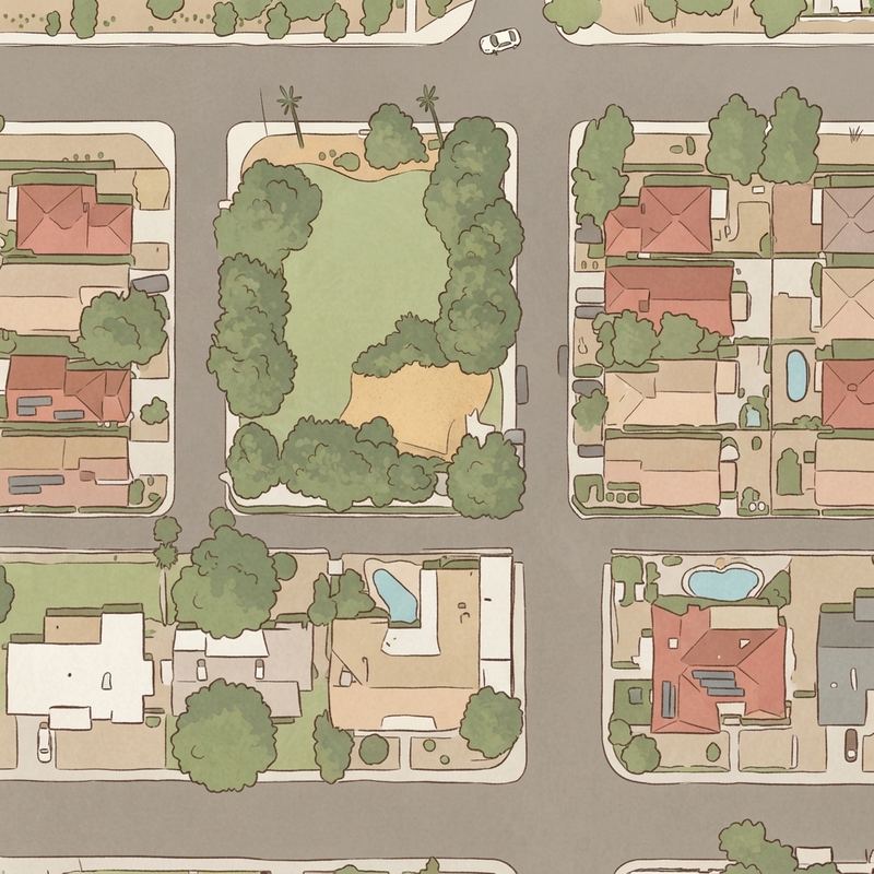 Illustrated map of Neighborhood park