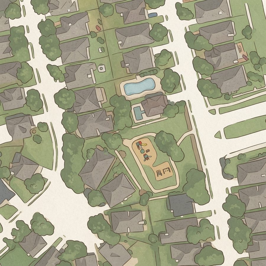Illustrated map of Neighborhood Park