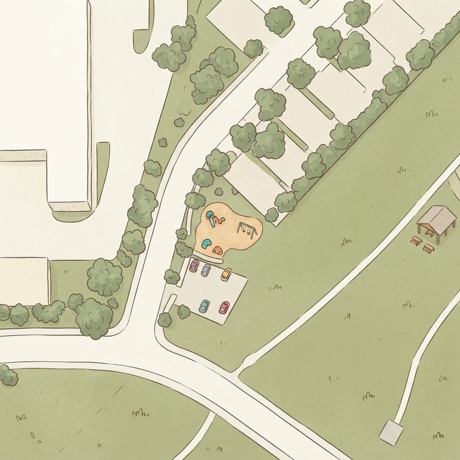 Illustrated map of Neighborhood Park