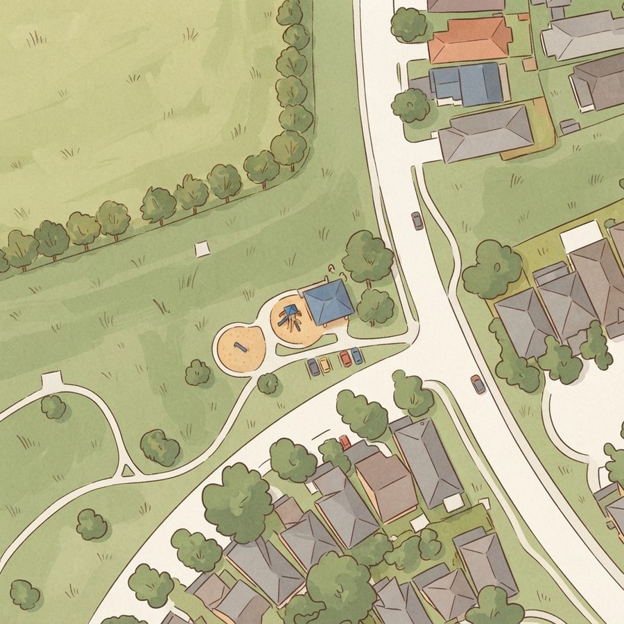 Illustrated map of Neighborhood Park
