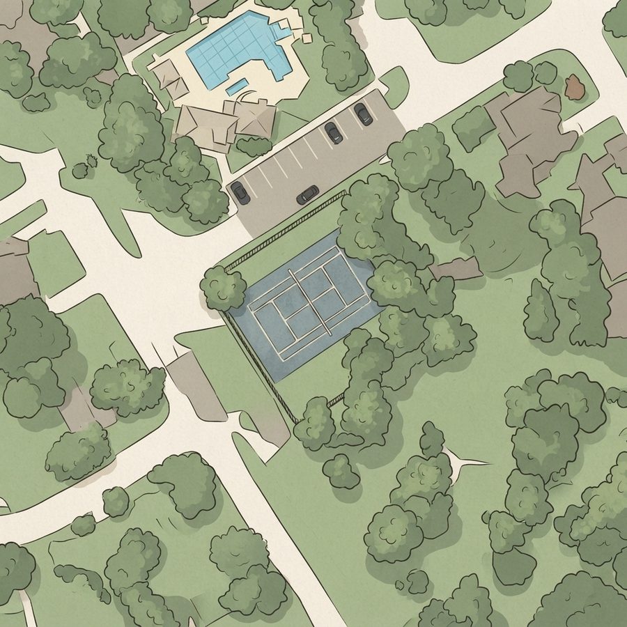 Illustrated map of Neighborhood Park