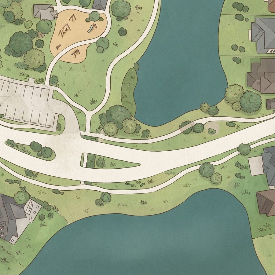 Illustrated map of Neighborhood Park