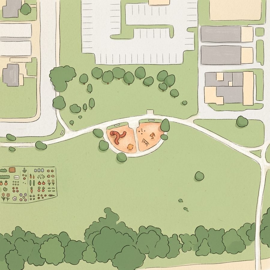 Illustrated map of Nettie Moore Playground