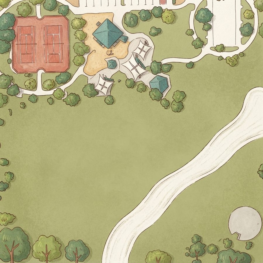 Illustrated map of Nevada Trails Park