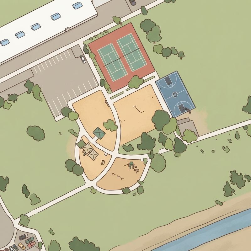Illustrated map of Nevitt Park