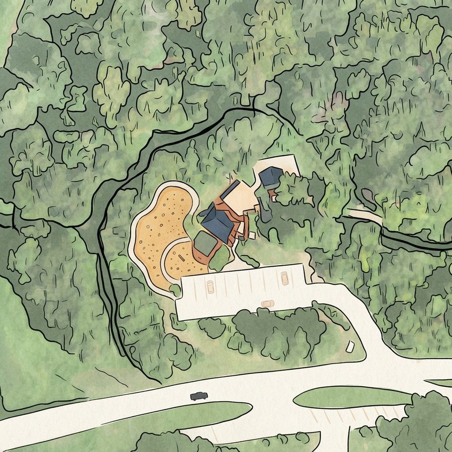 Illustrated map of Newport Park & Trails