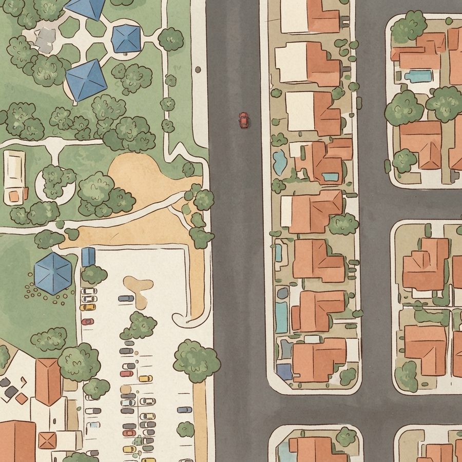 Illustrated map of Nicholas E. Flores Jr.Park