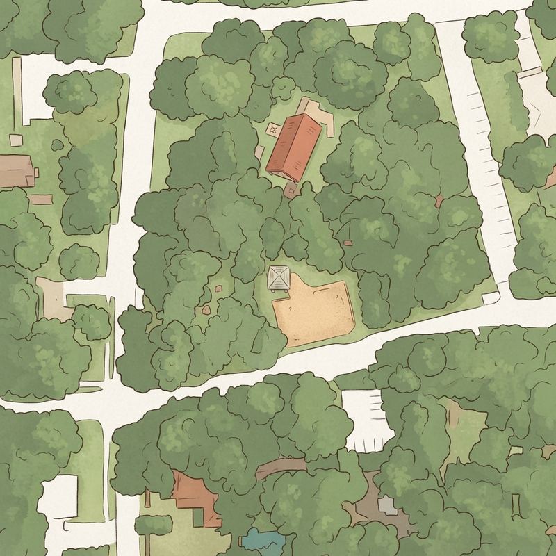 Illustrated map of Nichols Park