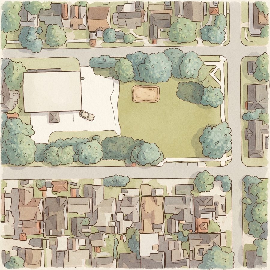 Illustrated map of Nieto Park