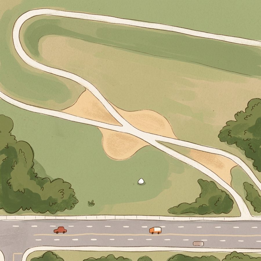 Illustrated map of Niver Creek Open Space