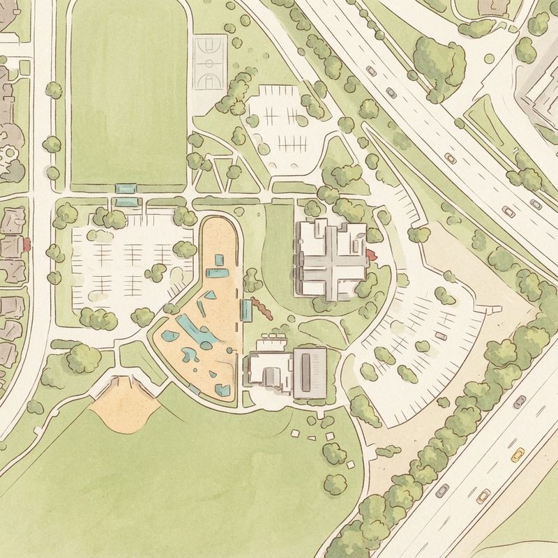 Illustrated map of Nobel Leash-Free Park