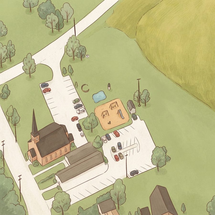 Illustrated map of Nolensville Park