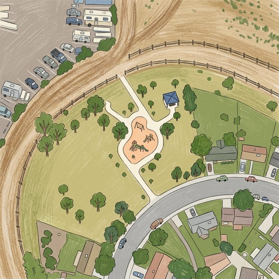 Illustrated map of Norfolk Glen Park