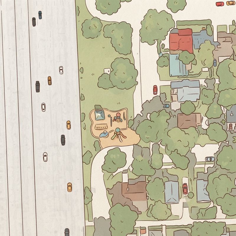 Illustrated map of North Bay Vista Park