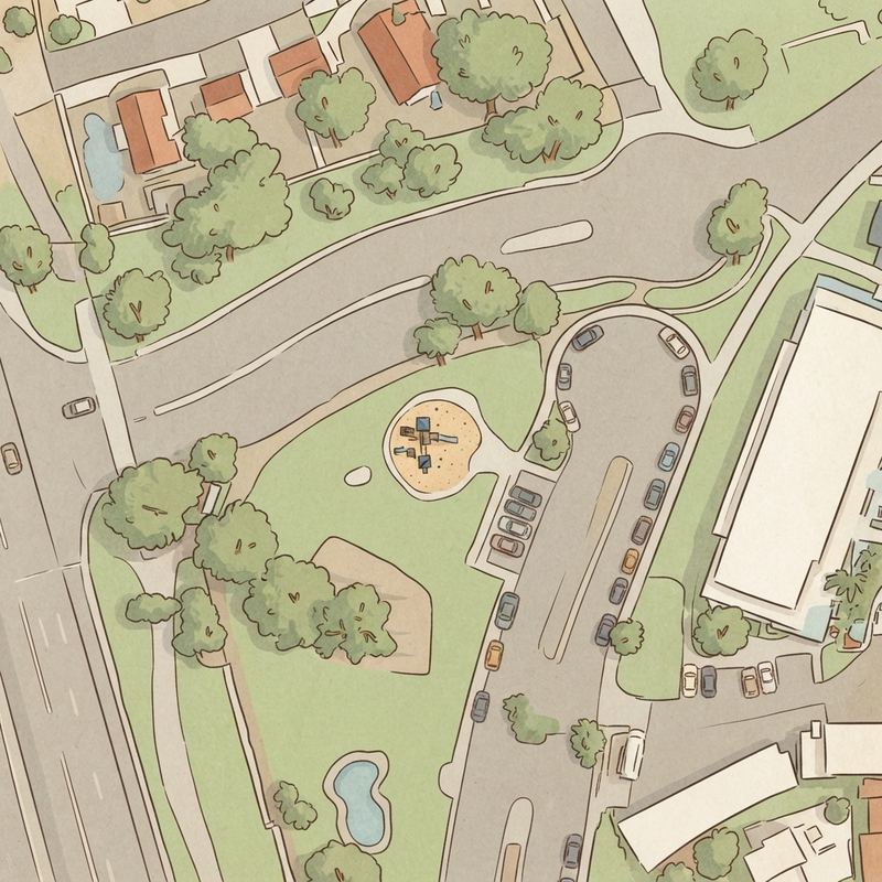 Illustrated map of North Cays Park