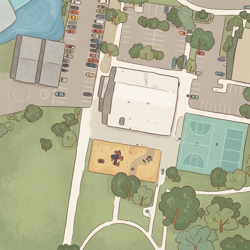 Illustrated map of North Clairemont Park