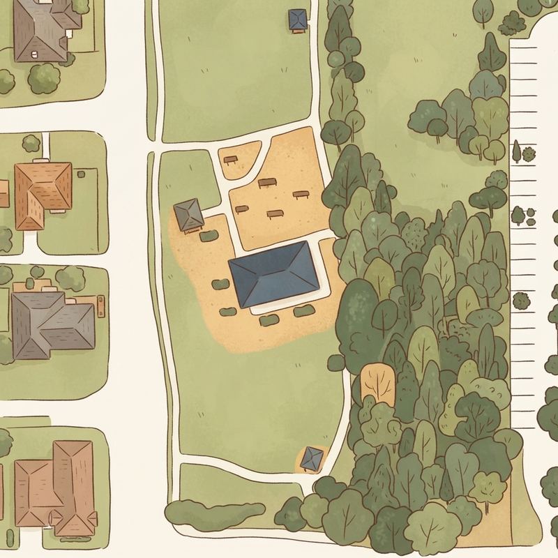 Illustrated map of North Elerson Park