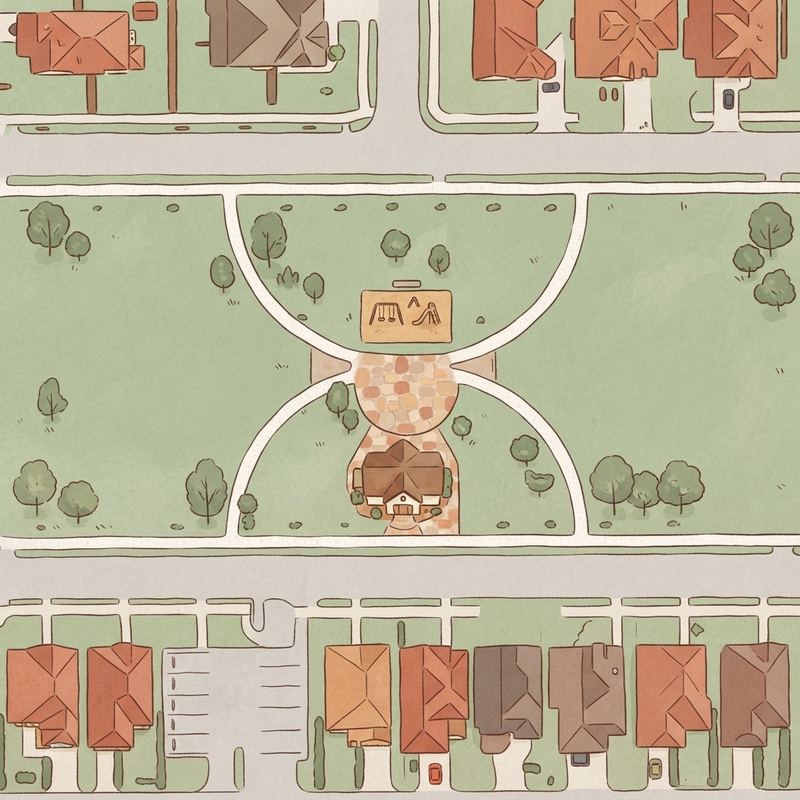 Illustrated map of North Grove Private HOA Central Park