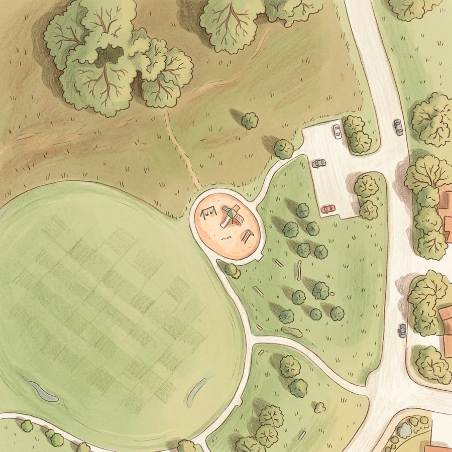 Illustrated map of North Ranch Park