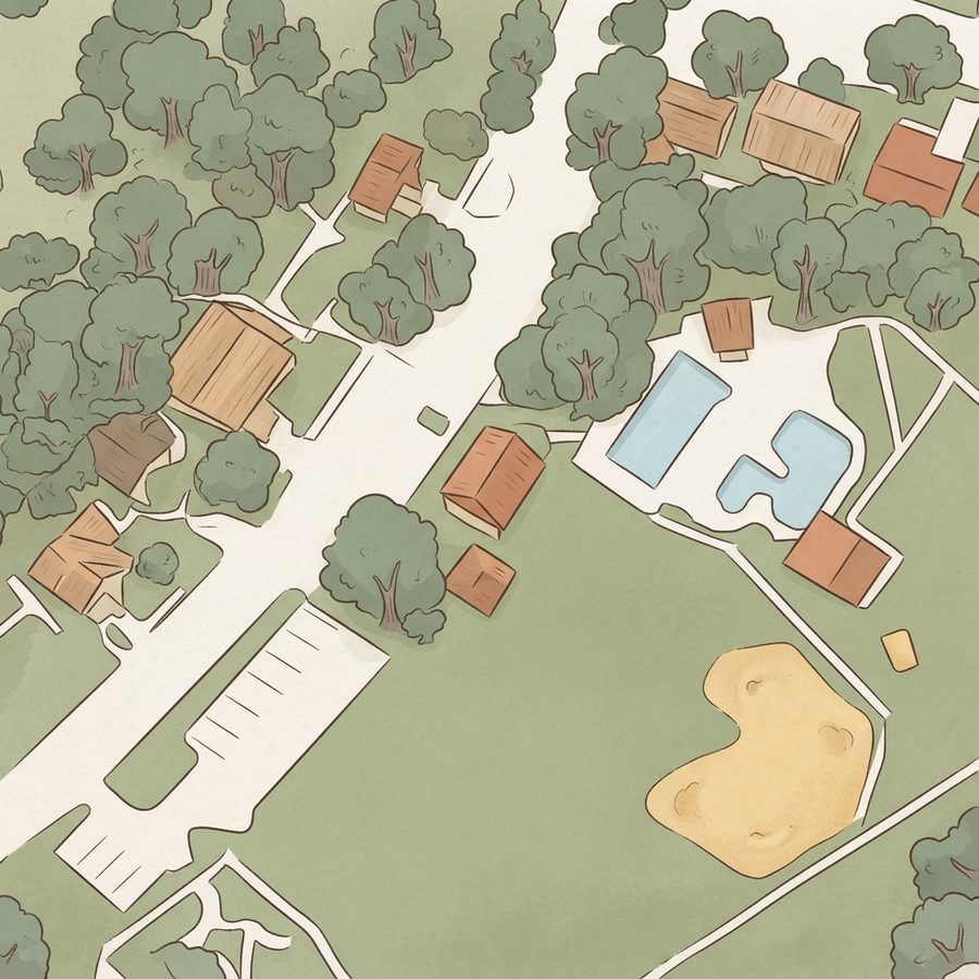 Illustrated map of North Spring Park