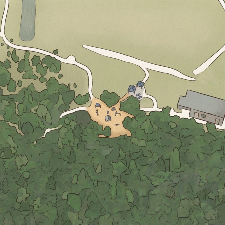 Illustrated map of Northampton Park playground