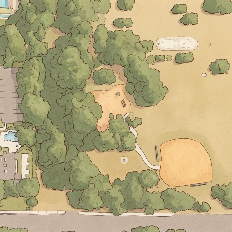 Illustrated map of Northaven Park & Greenbelt