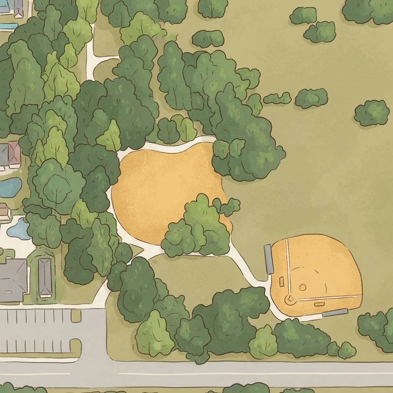 Illustrated map of Northaven playground
