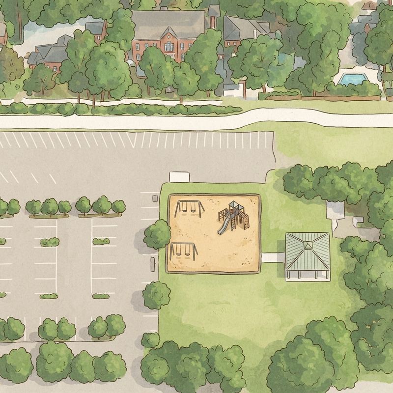 Illustrated map of Northaven Trail