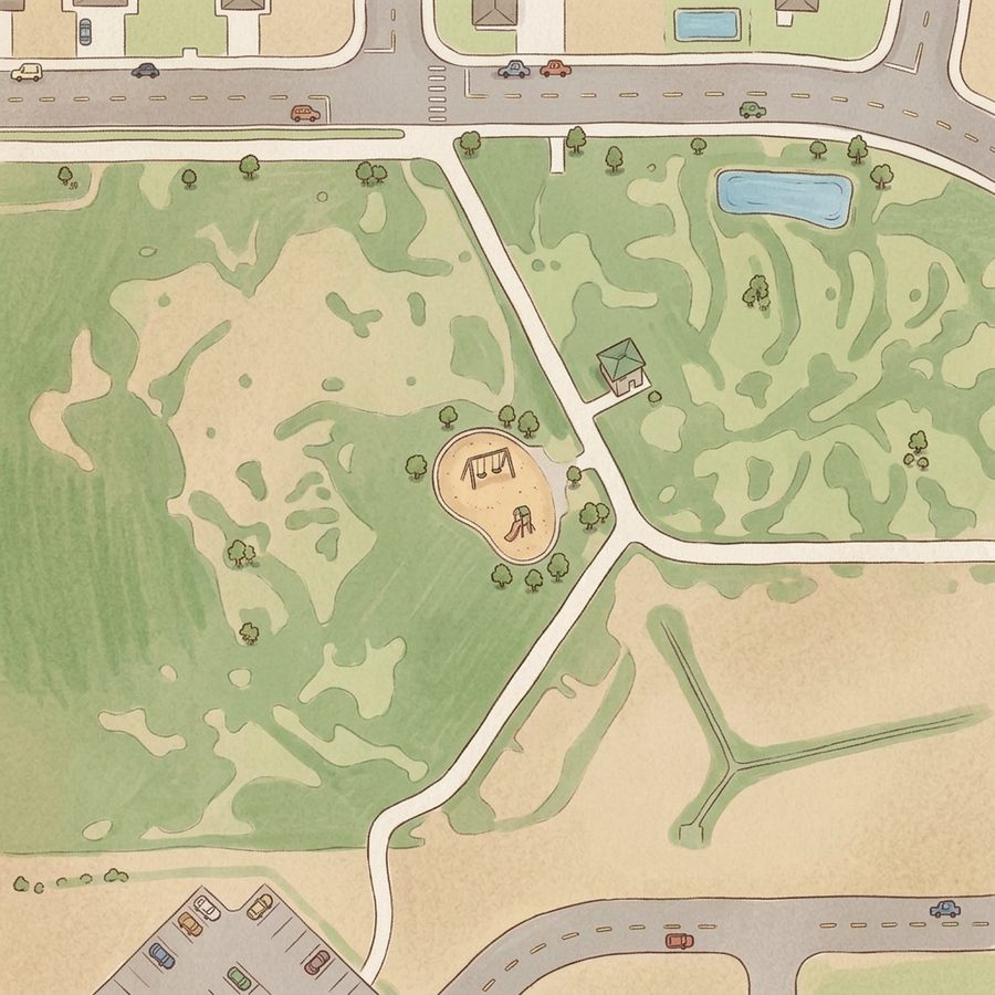Illustrated map of Northbrook Park