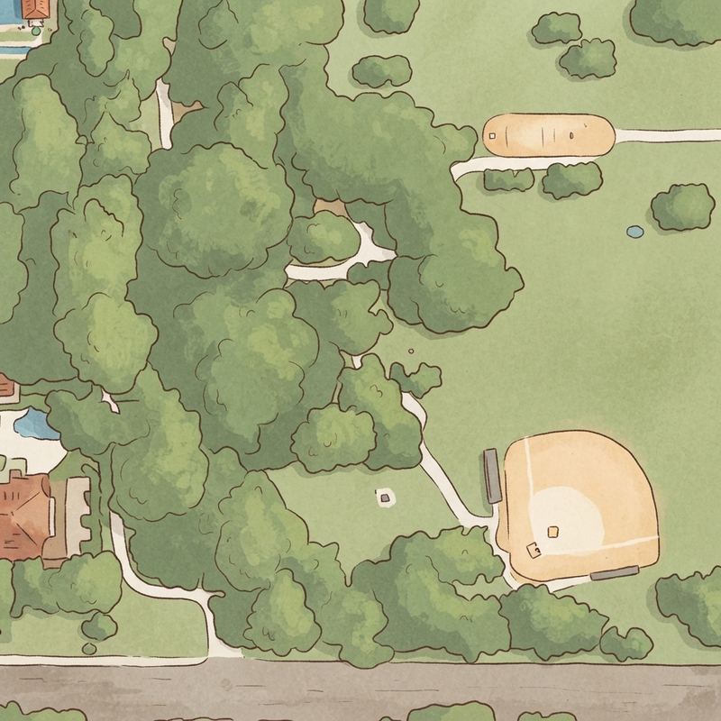 Illustrated map of Northhaven park