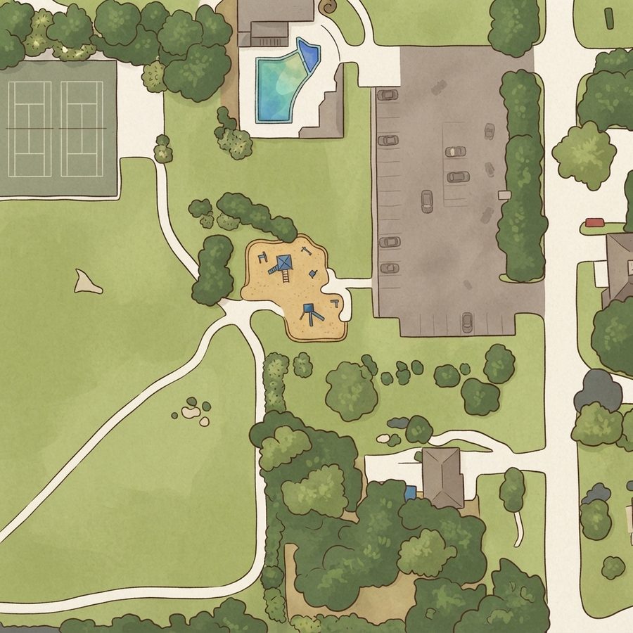 Illustrated map of Northline Park