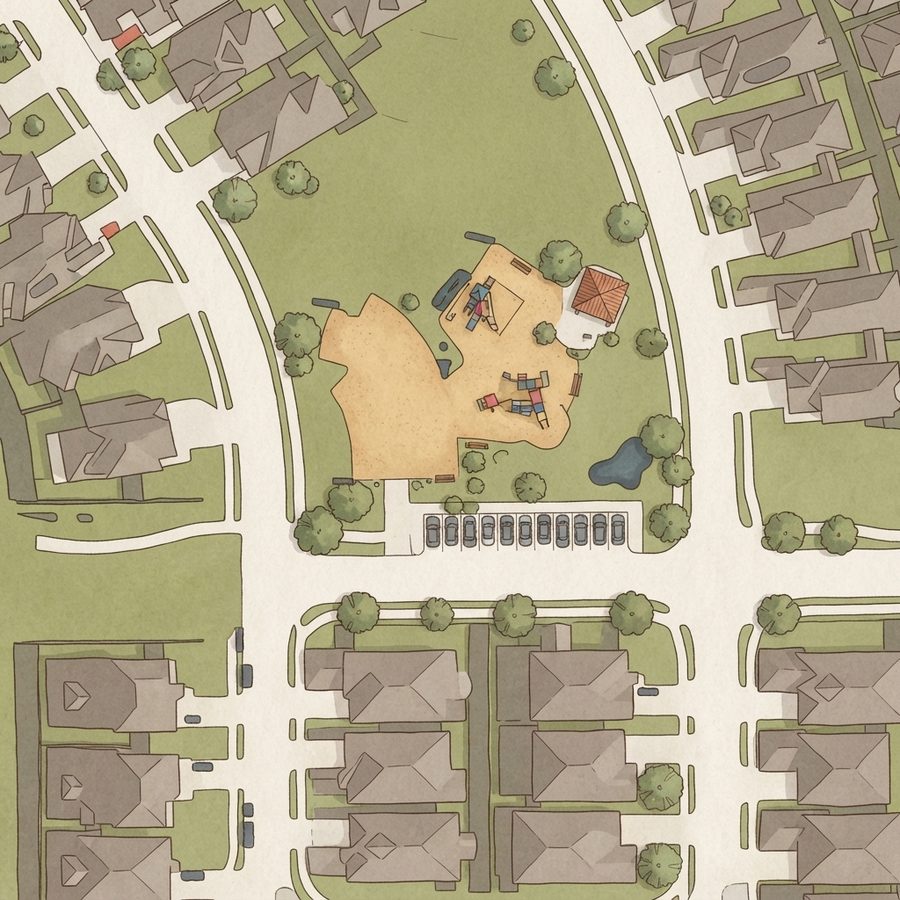 Illustrated map of Northpark Woods Park