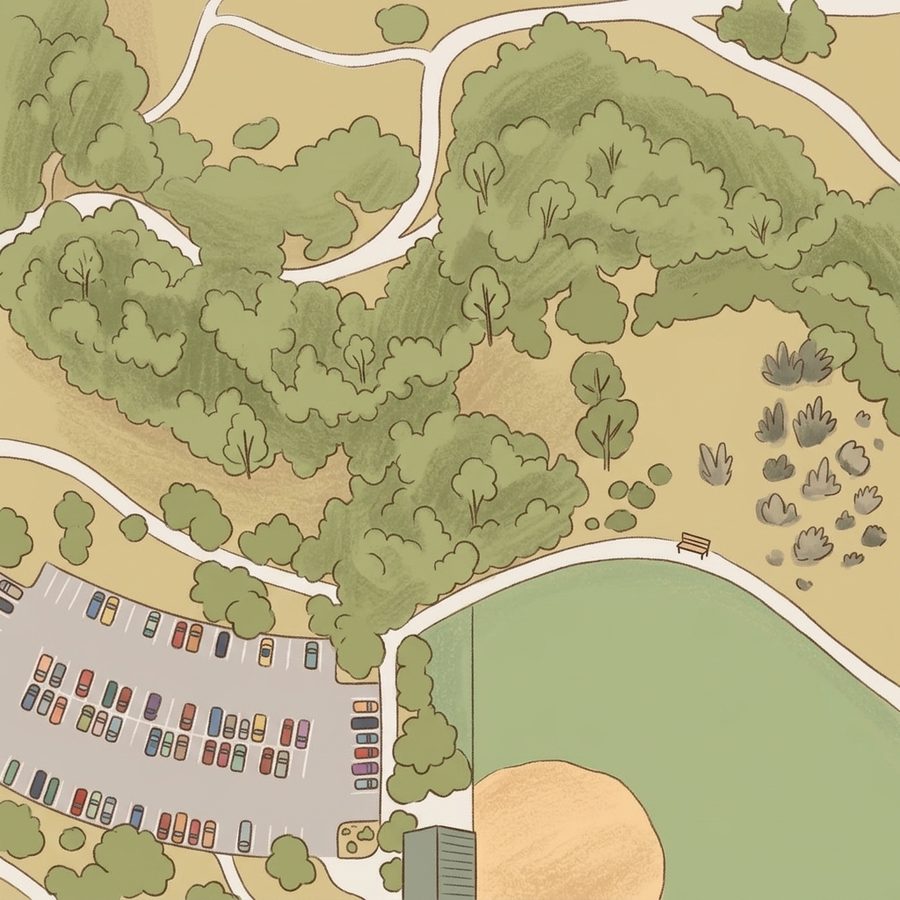 Illustrated map of Northridge Park