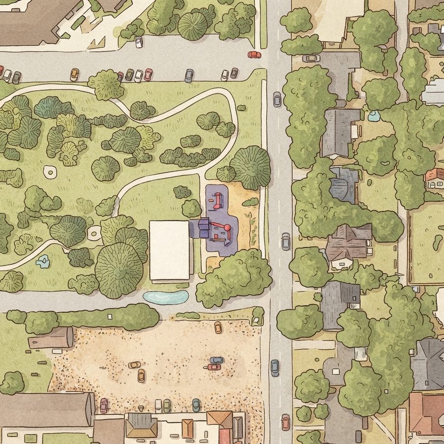 Illustrated map of Northridge Park
