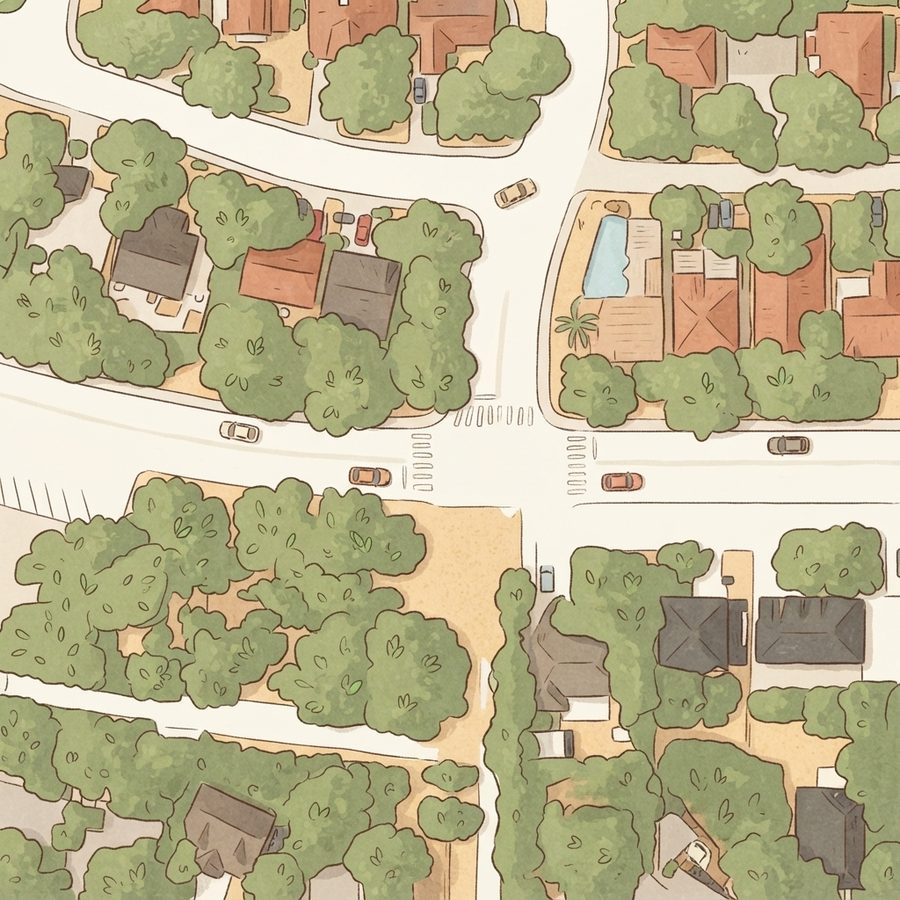 Illustrated map of Northwest Crossing Association Dover Ridge Nature Park