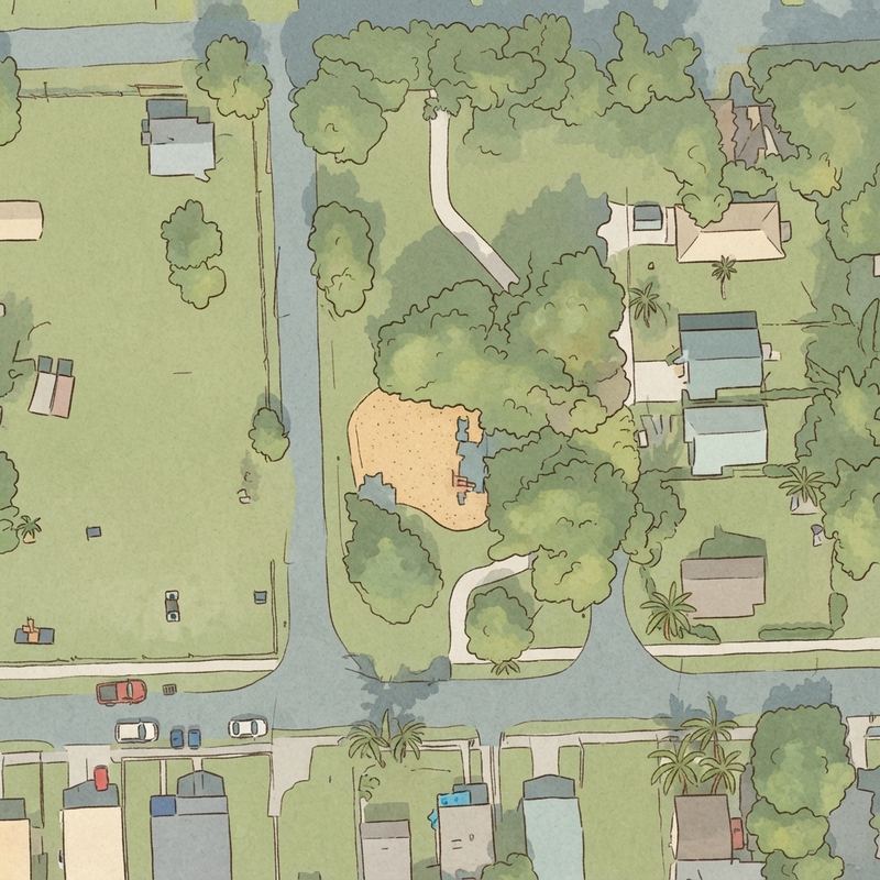 Illustrated map of Northwest Highlands Park