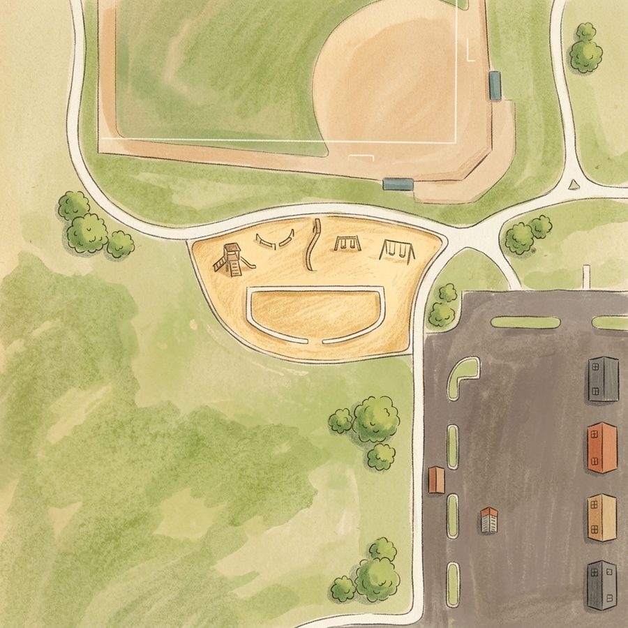 Illustrated map of Northwest Open Space