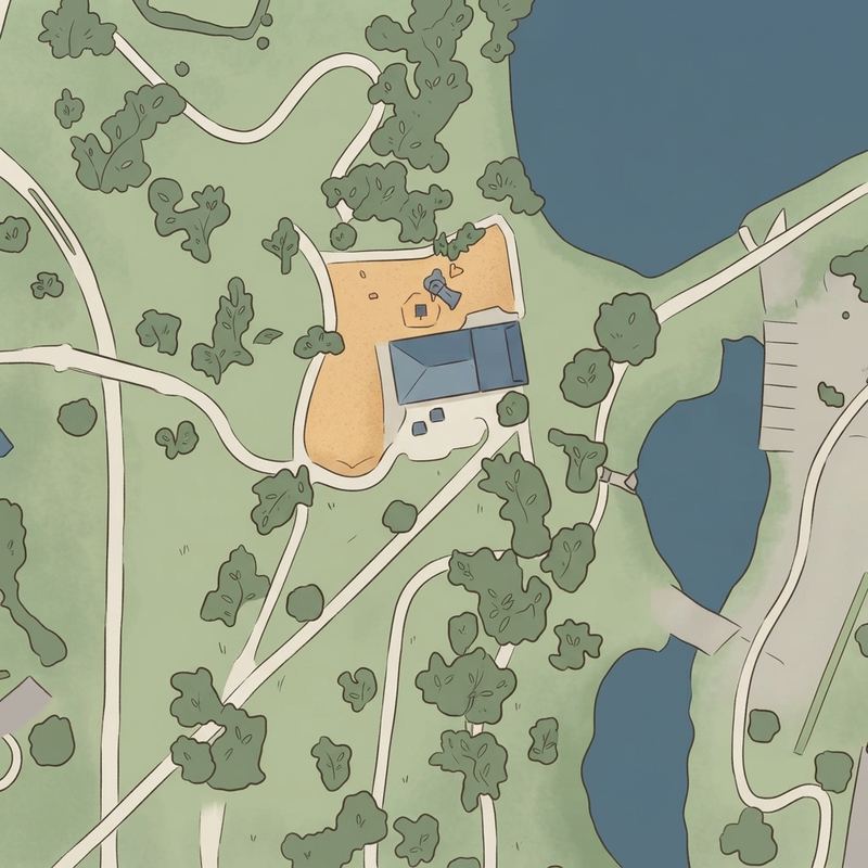 Illustrated map of Northwest Spray Park