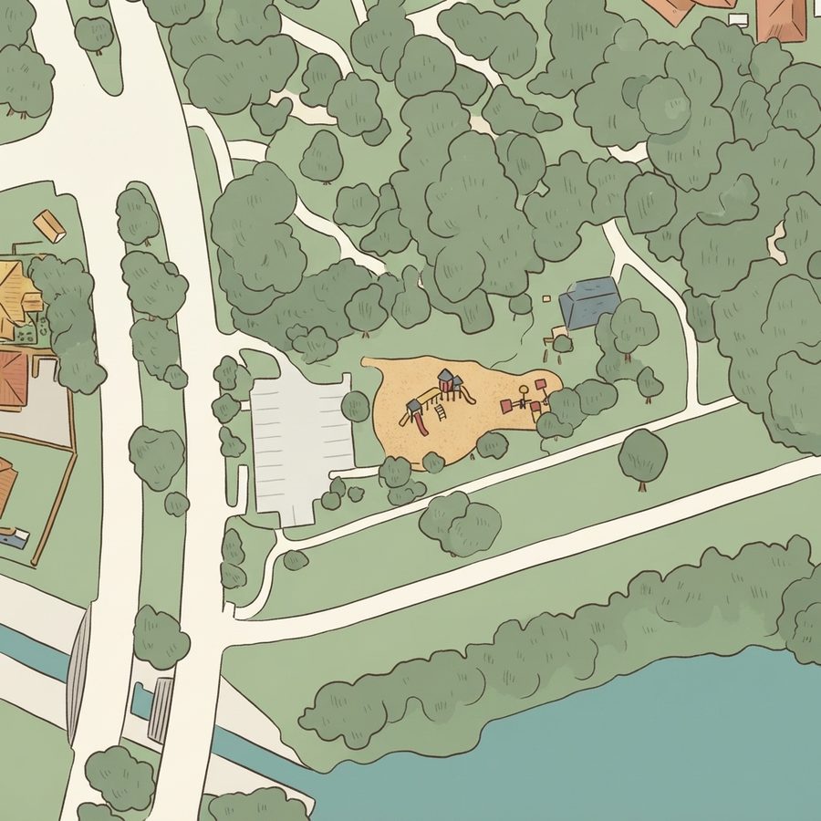 Illustrated map of Northwood Pines Park