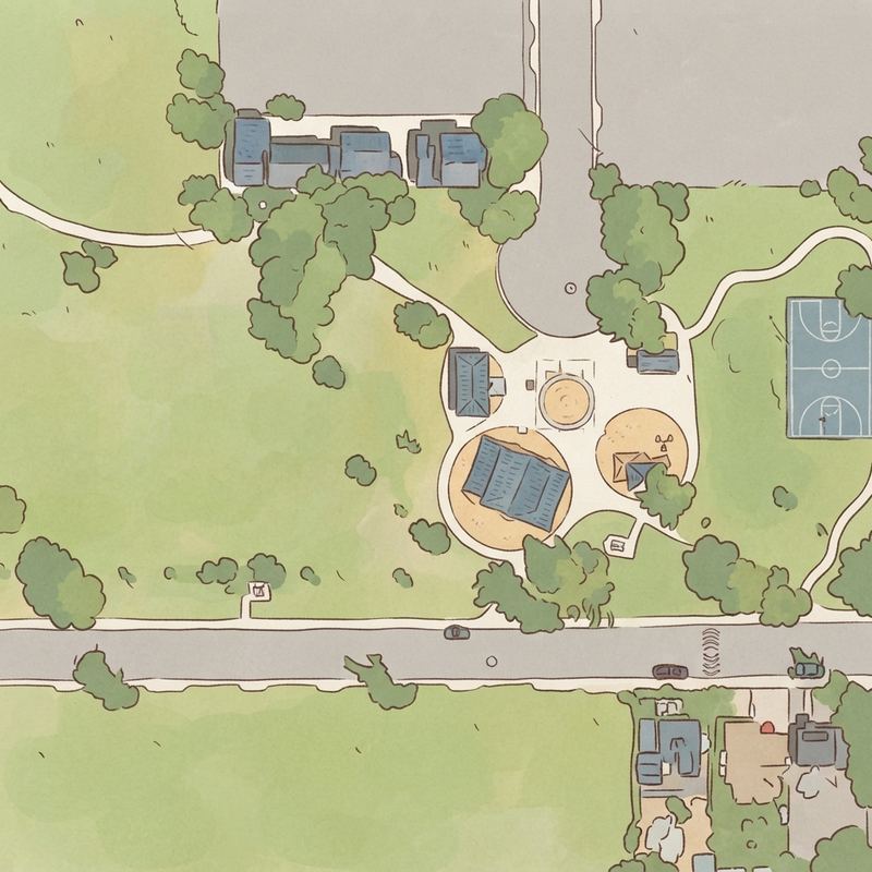 Illustrated map of Nuestro Park