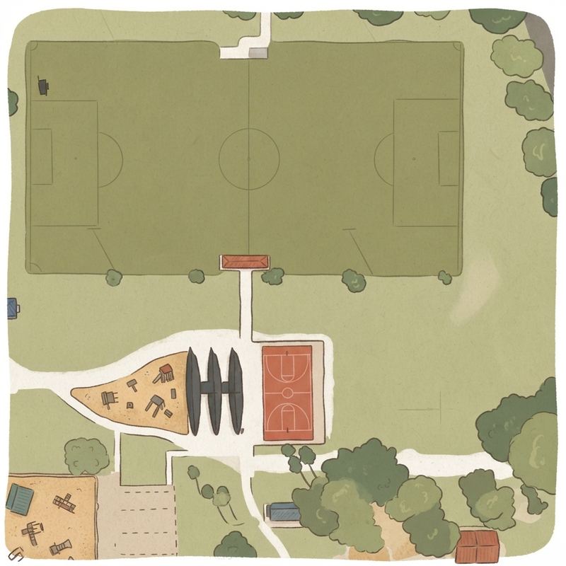 Illustrated map of O'Neil Park