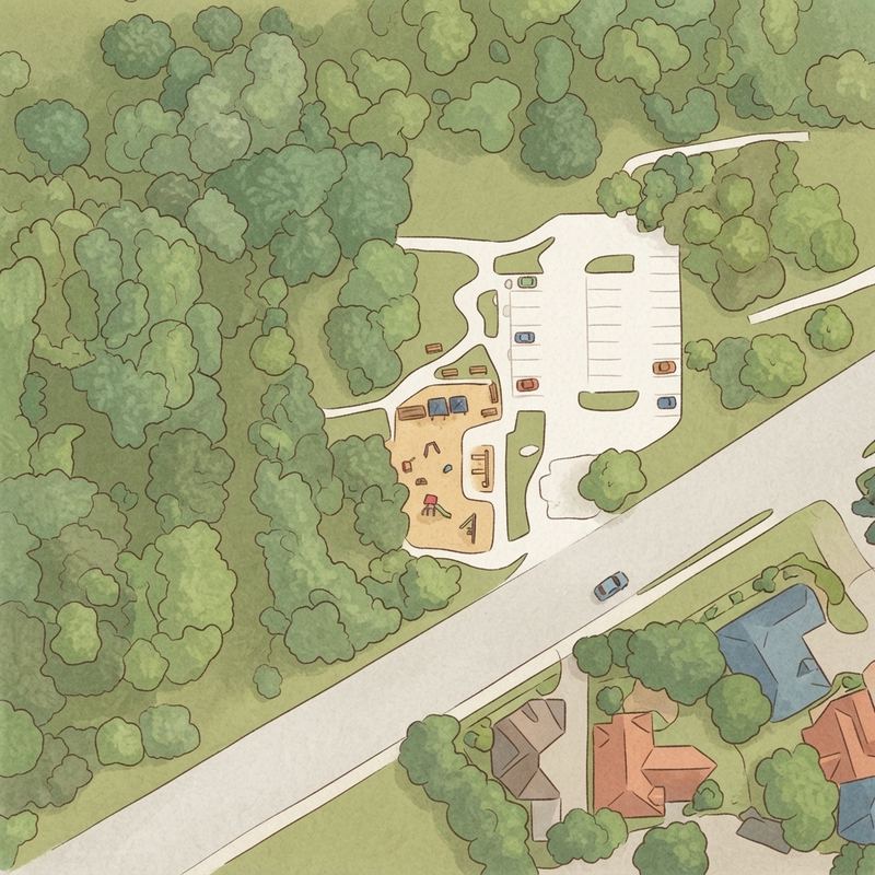 Illustrated map of O.S. Gray Natural Area