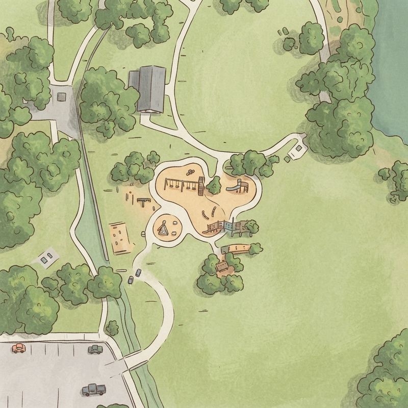 Illustrated map of Oak Cliff Founders Park