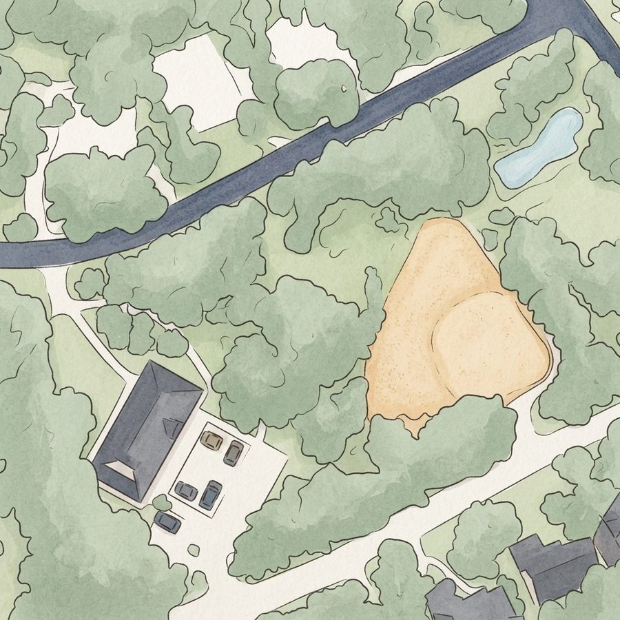 Illustrated map of Oak Haven Park