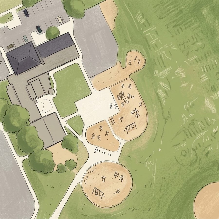 Illustrated map of Oak Park